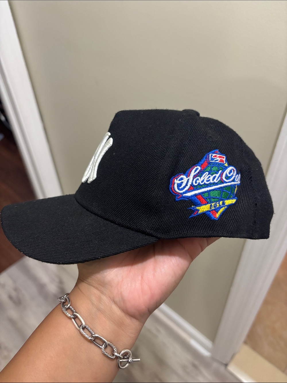 Black Kids Baseball Cap with Soled Out Patch - Unbranded